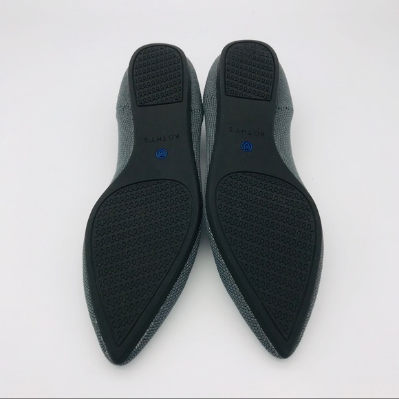 ROTHY’S The Point Pointed Flats EUC - Solid Gray W7.5 - Picture 9 of 9